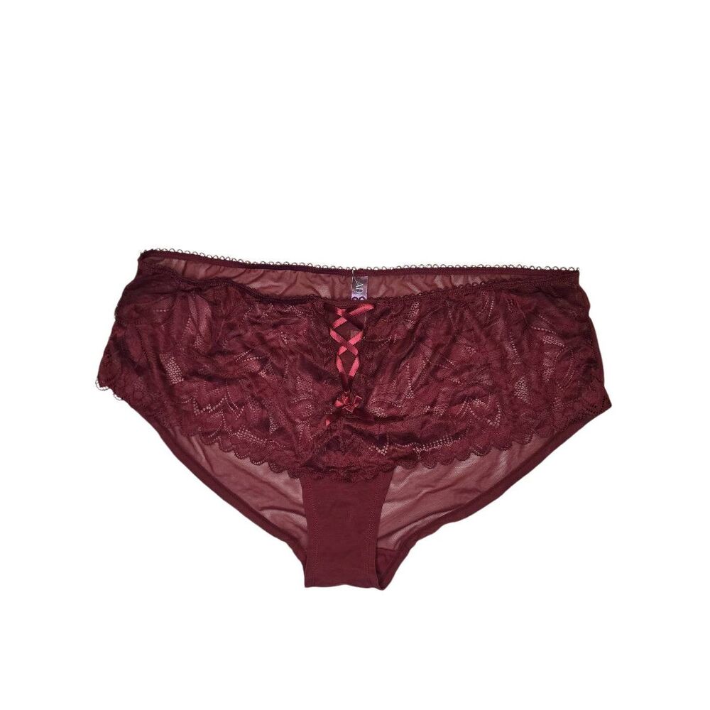 Adore Me Burgundy Lace Bikini Panty